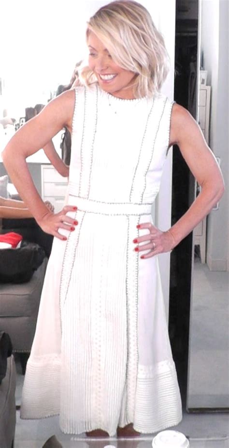 Kelly Ripa in a Alice + Olivia white summer dress from @neimanmarcus ...