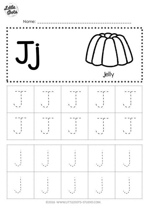 Free Letter J Tracing Worksheets