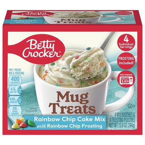 Betty Crocker Rainbow Chip Cake & Frosting Mug Treats - Shop Baking Mixes at H-E-B