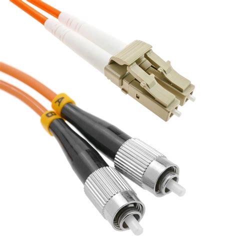 Cable de fibra óptica FC a LC multimodo duplex 62.5/125 de 2 m Cablematic