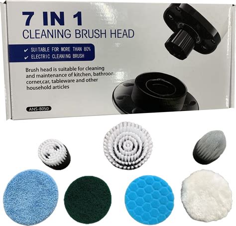 Electric Spin Scrubber Accessories Set, 7 Pcs Cordless Electric ...