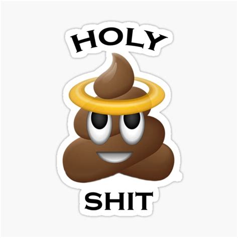 "Holy shit poop emoji" Sticker for Sale by Pam069 | Redbubble