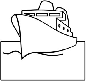 Ship Outline Clip Art at Clker.com - vector clip art online, royalty ...