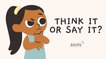 [FREEBIE] Think It or Say It? Practice Items by Salita Speech Therapy