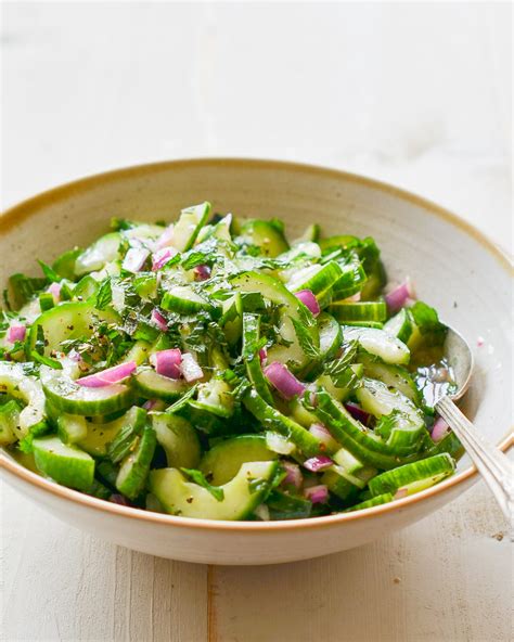 Cucumber Salad with Mint - Once Upon a Chef