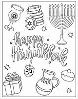 Hanukkah Coloring Page sketch template