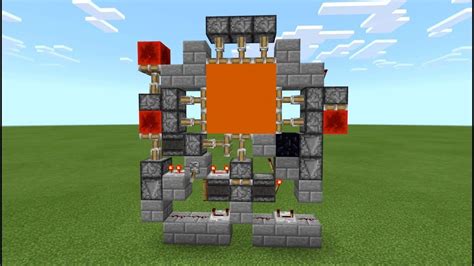 Minecraft - 3x3 DOOR [ 1- wide & Jam-Proof ][ Redstone Tutorial ] MCPE ...