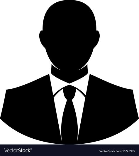 Businessman in suit head icon Royalty Free Vector Image