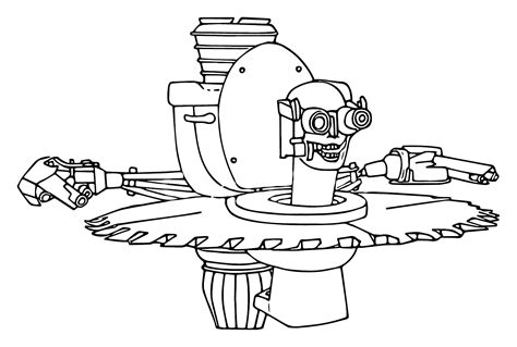 Flying Buzzsaw Skibidi Toilet coloring page - Download, Print or Color ...