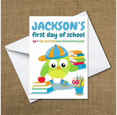 First Day of School Greetings Card A5 Size Colourful | Etsy