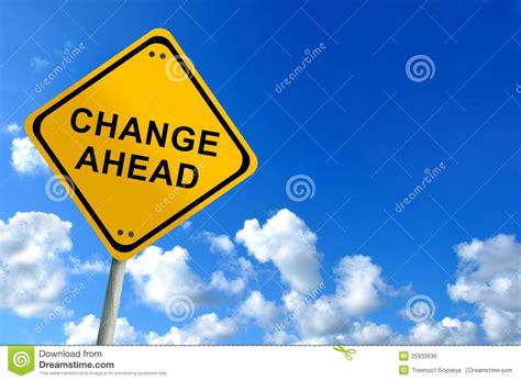 Change ahead sign stock photo. Image of change, copyspace - 25933636