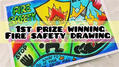 Safety drawing/fire safety poster drawing/Industrial safety drawing/fire safety measures - YouTube