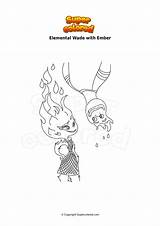 Elemental Coloring Pages  Nation sketch template