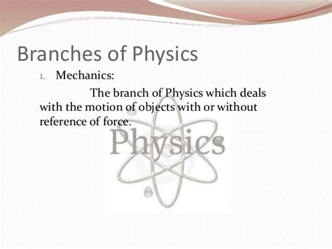 Branches of physics