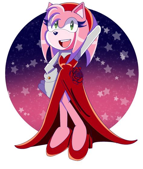 Amy Rose red dress by KimmmbaUnicorn on DeviantArt