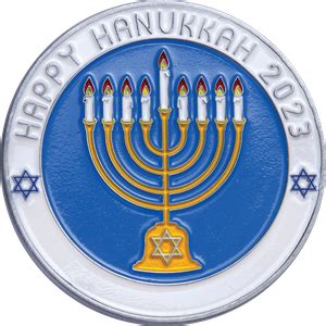 2023 Happy Hanukkah Challenge Coin | Littleton Coin Company