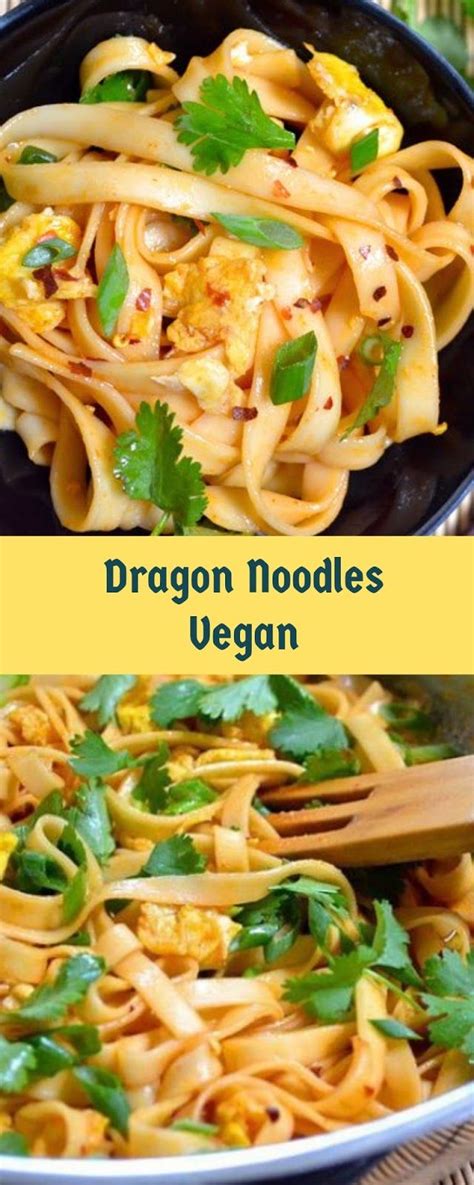 Dragon Noodles Vegan - The Chunky Chef | Dragon noodles, Main course recipes, Food