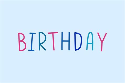 Birthday multicolored clipart word art | free image by rawpixel.com ...