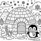10 Coloring Pages Of Igloos  Free For Kids ColorFunart sketch template