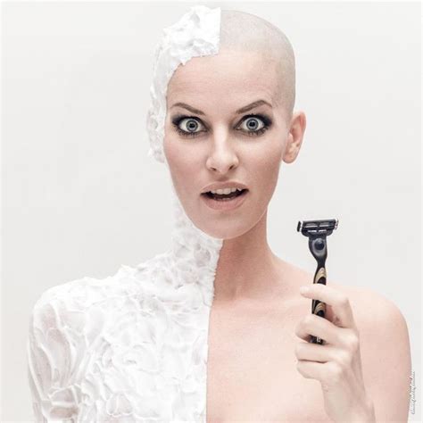 Lathered and ready to go bald | Bald women, Womens haircuts, Balding