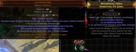 PoE Abyssal Socket Build Fossil Crafting Belt - Path of Exile