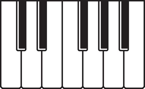 Piano keys vector 4734184 Vector Art at Vecteezy