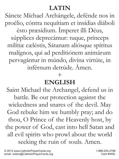 Catholic Prayer Cards - St Michael Archangel - St. Gabriel Archangel - St. Raphael Archangel ...