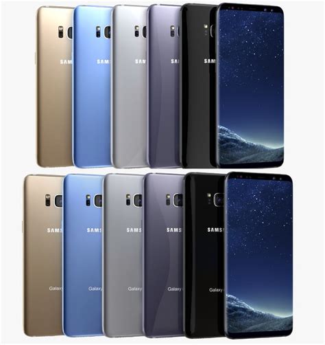 3D samsung galaxy s8 colors - TurboSquid 1180644