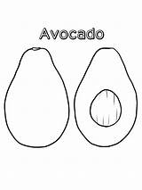 Avocado Coloring Page sketch template