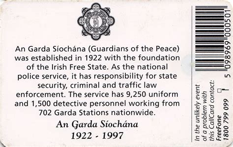 An Garda Siochana - The Irish Callcards Site