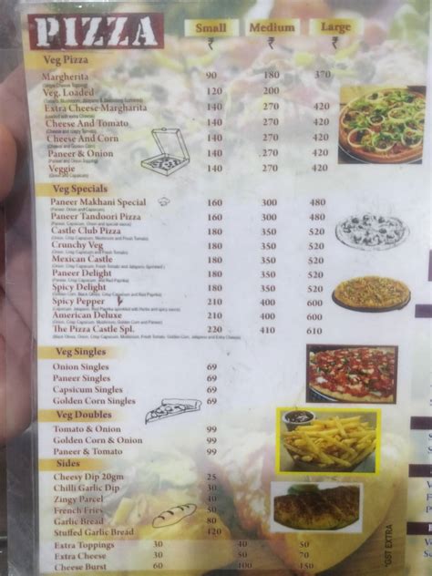 Menu at THE PIZZA CASTLE, Haridwar, Ground Floor