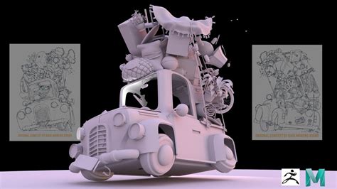 ArtStation - Junk Truck Hard Surface Model