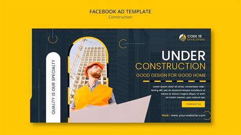 Free PSD | Construction project facebook template