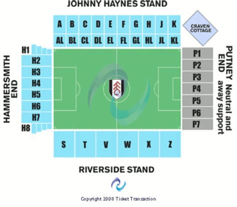 Craven Cottage Stadium Tickets in London Greater London, Seating Charts ...