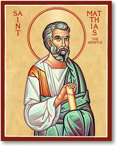 Saint Matthias 3" x 4" Icon Plaque