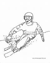 Skiing coloring pages For Kids sketch template