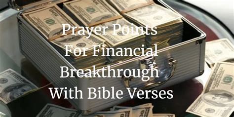 19 Prayer Points For Financial Breakthrough With Bible Verses - Faith Victorious