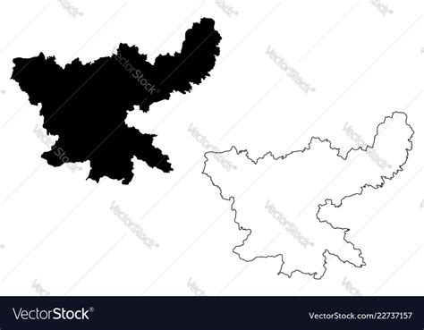 Jharkhand map Royalty Free Vector Image - VectorStock