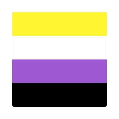 Nonbinary Pride Flag Stickers, Magnet | Wacky Print