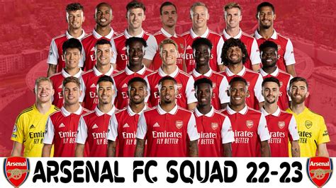 ARSENAL FC Full Squad 2022/23 Season | Arsenal FC | Premier League 2022/23 - YouTube