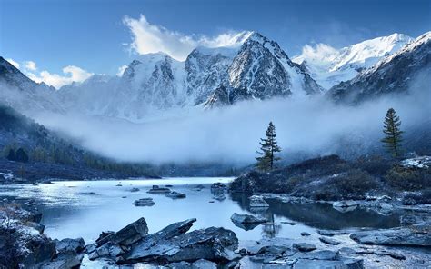 Winter Mountain Scene Wallpapers - Wallpaper Cave