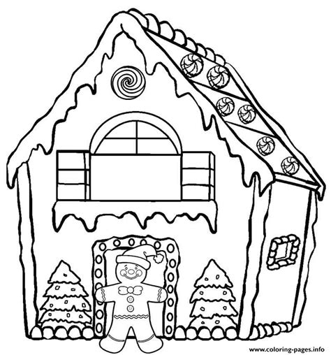 Christmas Gingerbread House Printable Coloring page Printable