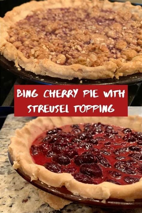 Bing Cherry Pie With Streusel Topping | finding time for cooking in 2024 | Sweet cherry pie ...