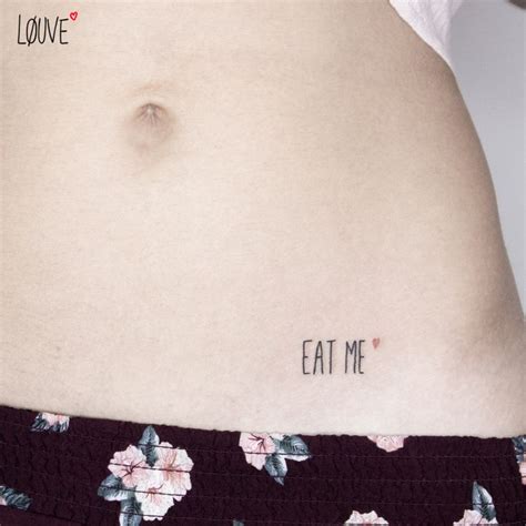 Eat Me | Minimal tattoo, Tattoos, Tiny tattoos