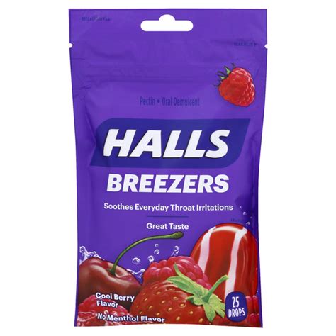 Save on Halls Breezers Throat Drops Cool Berry Order Online Delivery ...