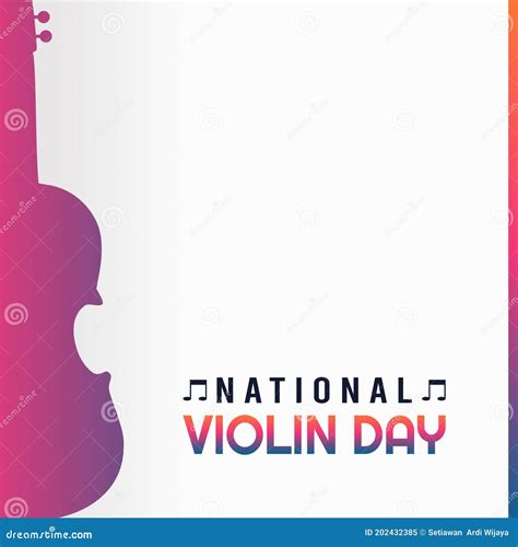 Vector Graphic of National Violin Day Stock Vector - Illustration of celebration, flyer: 202432385