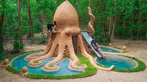 Build Octopus House Build Swimming Pool Water Slide And Catfish Pond ...