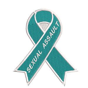 Sexual Assault Teal Awareness Ribbon 3.5" Iron/Sew On Decorative Patch ...