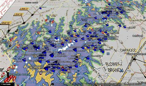 Lake Lanier Fishing Spots - Georgia Fishing Maps and Fishing Spots