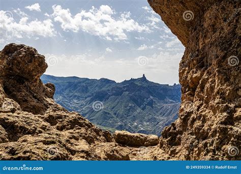 Gran Canaria Hiking Route Cruz De Tejeda To Artenara, View into Caldera De Tejeda, Canary ...